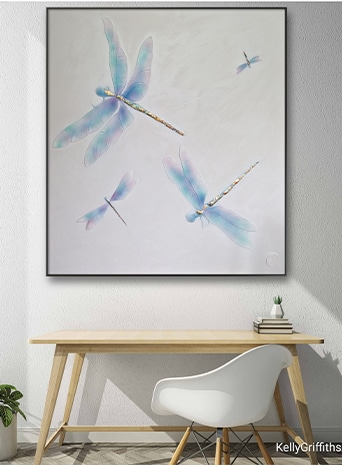 Dragonflies Textured Art Dragonflies Textured Art