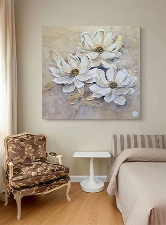 Full Bloom textured canvas art Full Bloom textured canvas art